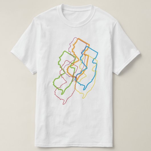 ニュージャージープライドぼやけ Tシャツ (デザイン正面)