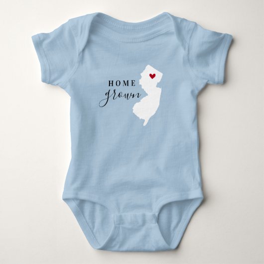 ニュージャージーホームグロウン州ティー ベビーボディスーツ (正面)