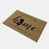 ニュージャージーホーム州 パーソナライズされた ドアマット (アングル)