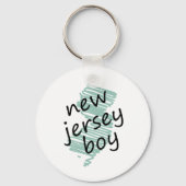 ニュージャージーボーイオンチャイルドニュージャージーの地図スケッチ キーホルダー (正面)