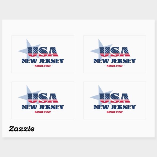 ニュージャージーマイホーム州シール 長方形シール (シート)