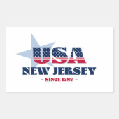 ニュージャージーマイホーム州シール 長方形シール (正面)