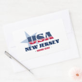 ニュージャージーマイホーム州シール 長方形シール (封筒)
