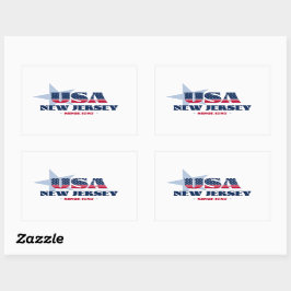 ニュージャージーマイホーム州シール 長方形シール