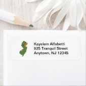 ニュージャージーマップ差出人住所ラベル ラベル (インサイチュ)