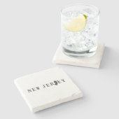 ニュージャージーレタージャージャンガーデン州ワードアート ストーンコースター (横)