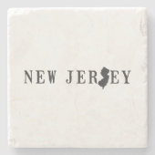 ニュージャージーレタージャージャンガーデン州ワードアート ストーンコースター (正面)