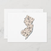 ニュージャージーヴィンテージ写真マップアンティーク州グラフ ポストカード (正面/裏面)