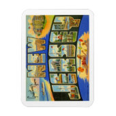 ニュージャージーヴィンテージ州旅行 マグネット (縦)