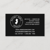 ニュージャージー公証人公共サービス 名刺 (正面)