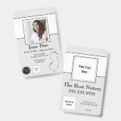 ニュージャージー公証人公式バッジQRコードの州 バッジ (正面＆裏面)