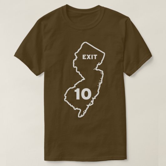 ニュージャージー出口10 Tシャツ (デザイン正面)