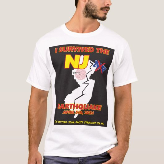 ニュージャージー地震を乗り越えた Tシャツ (正面)