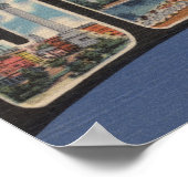 ニュージャージー大きな文字のシーンニュージャージー ポスター (角)