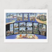 ニュージャージー州からのヴィンテージ挨拶 ポストカード (正面)