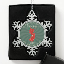 ニュージャージー州での最初のクリスマス 赤 緑 金