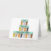 ニュージャージー州のかわいい猫たちのハッピーバースデー カード (正面)