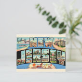 ニュージャージー州のグリーティング ヴィンテージ ポストカード (スタンド正面)