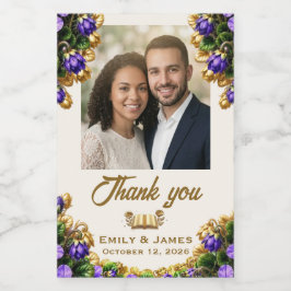 ニュージャージー州のスミレの結婚式 写真ボトルラベル ワインラベル