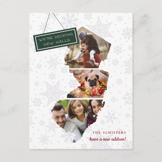 ニュージャージー州の休日の引越し案内はがき シーズンポストカード (正面)