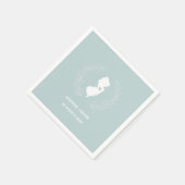 ニュージャージー州の地図 - カスタム名のパーティー スタンダードカクテルナプキン (角)