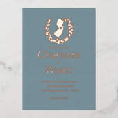 ニュージャージー州の地図  デスティネーションウェディング   箔招待状 (正面)