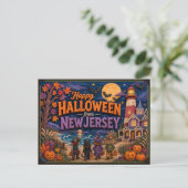 ニュージャージー州の子供たちからハロウィンの挨拶 ポストカード (スタンド正面)