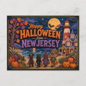 ニュージャージー州の子供たちからハロウィンの挨拶 ポストカード (正面)