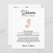 ニュージャージー州の手紙と旅程へようこそ色 (正面/裏面)