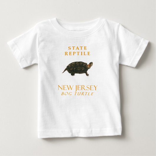 ニュージャージー州の爬虫類 ボッグタートル ベビーTシャツ (正面)