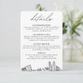 ニュージャージー州の結婚詳細エンクロージャカード エンクロージャーカード (スタンド正面)