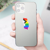 ニュージャージー州の誇り LGBTQ プログレスプライド シール (スマートフォン)