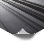 ニュージャージー州の霧の中の冬の森 ポスター (角)