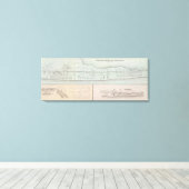 ニュージャージー州のMonmouthビーチプロパティ キャンバスプリント (インサイチュ (ウッドフロア))