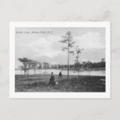 ニュージャージー州アズブリー・パークのサンセット・レイク ヴィンテージ ポストカード (正面)