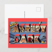 ニュージャージー州アズブリー・パークの挨拶ポストカード ポストカード (正面/裏面)