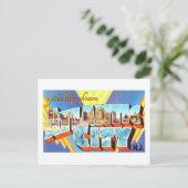 ニュージャージー州アトランティックシティからのヴィンテージの挨拶 ポストカード (スタンド正面)