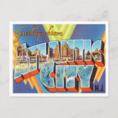 ニュージャージー州アトランティックシティ旅行からの挨拶 ポストカード (正面)