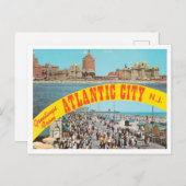ニュージャージー州アトランティックシティ旅行からの挨拶 ポストカード (正面/裏面)