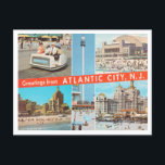 ニュージャージー州アトランティックシティ旅行からの挨拶 ポストカード<br><div class="desc">アトランティックシティ、ニュージャージーのヴィンテージ旅行はがき</div>