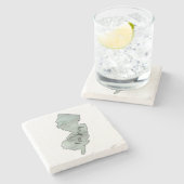 ニュージャージー州イラストレーション ストーンコースター (横)