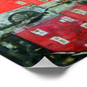 ニュージャージー州クリントンの赤い製粉所 ポスター (角)