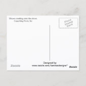 ニュージャージー州ケープメイの波 ポストカード (裏面)