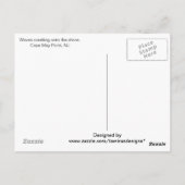 ニュージャージー州ケープメイの波 ポストカード (裏面)