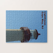 ニュージャージー州ケープメイの赤白灯台 ジグソーパズル (横)