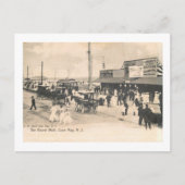 ニュージャージー州ケープメイ市ボードウォークヴィンテージ ポストカード (正面)