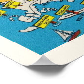 ニュージャージー州ショアのイラスト地図 ポスター (角)