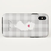 ニュージャージー州シルエット素朴グレープレイド Case-Mate iPhoneケース (裏面(横))