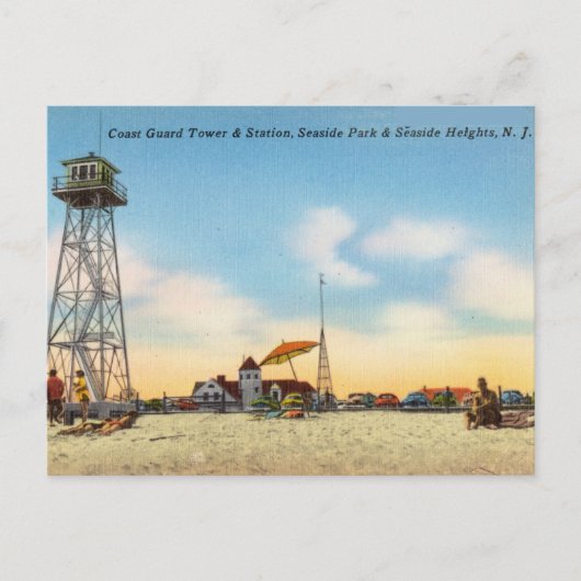 ニュージャージー州シーサイドパークとシーサイドハイツ ポストカード (正面)