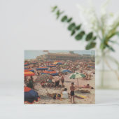 ニュージャージー州シービーチハイツ  ビンテージ ビーチでの一日 ポストカード (スタンド正面)